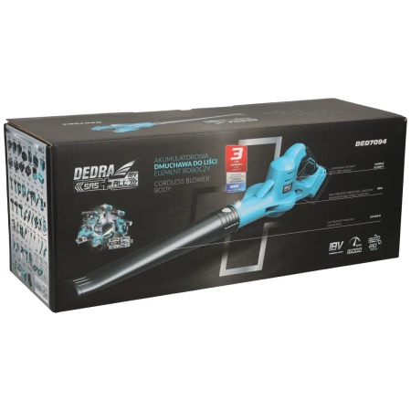 Dmuchawa do liści akumulatorowa 18V, DEDRA SAS+ALL DED7094 długość całkowita 88cm