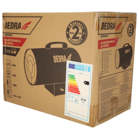 Nagrzewnica gazowa 7-15kW, czarna DEDRA DED9942