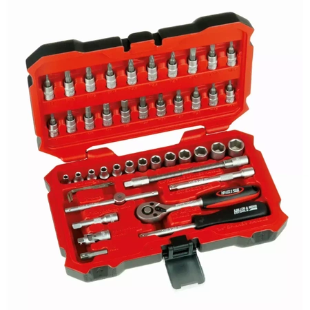 Zestaw kluczy nasadowych Hillen&Mohr 17K046 CrV 46 szt. 1/4''