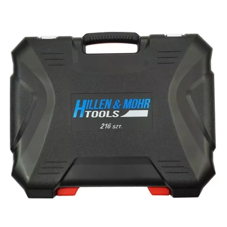 Duży zestaw kluczy nasadowych Hillen&Mohr 17K216 CrV 216 szt. 17x1/2", 13x1/4" , 8x3/8"