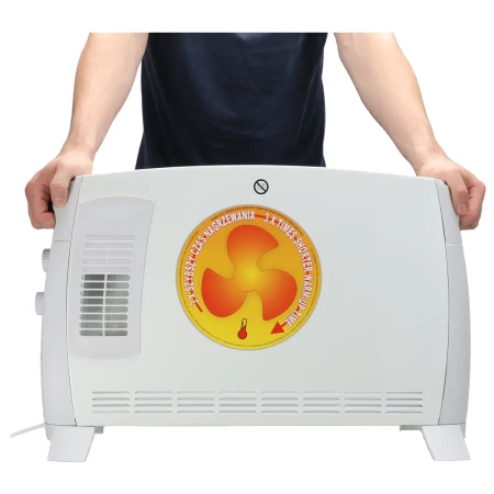 Grzejnik konwektorowy z nawiewem Super Turbo DESCON DA-K2010 TS 2000W, 3 razy szybsze nagrzewanie