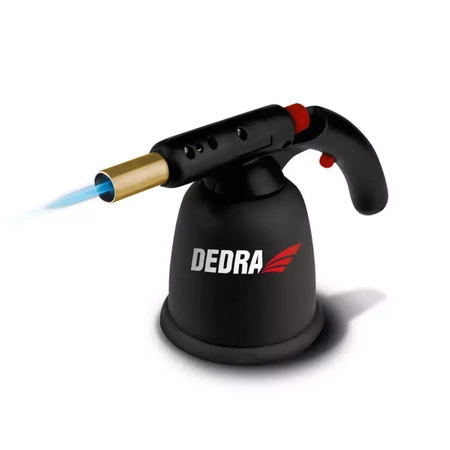 Lampa lutownicza gazowa z zapłonem PIEZO DEDRA 31A010 plastikowa obudowa