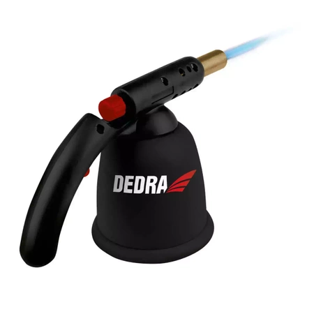 Lampa lutownicza gazowa z zapłonem PIEZO DEDRA 31A010 plastikowa obudowa